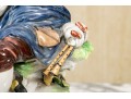 A Vintage Italian Hand Painted Romantic Figural Group Lamp