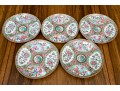Set Of 5 Antique Chinese Export Rose Medallion Porcelain Dishes, 19th C.