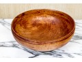 Serling Silver Rimmed Wood Salad Bowl