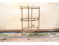 Mid Century Brass And Glass Tiered Cart