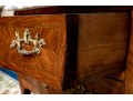 Vintage Parquetry French Style Marble Top Chest Of Drawers