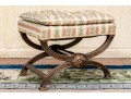 Vintage Carved Wood And Gilt X Stool 