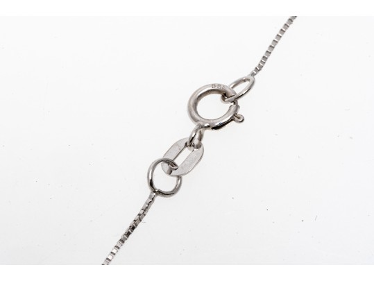 14K White Gold Tanzanite And Diamond Pendant Necklace