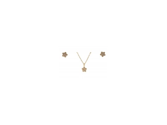 Contemporary Sterling Star Pendant Necklace And Earrings Set