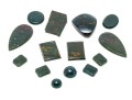Loose Stones: 14 Cabochon Cut Blood Stones, 87.1 TCW