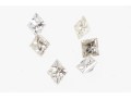 Loose Stones: 6 Princess Cut Diamonds, 0.68 TCW