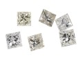 Loose Stones: 6 Princess Cut Diamonds, 0.68 TCW