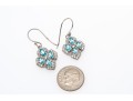 Lot Of Three Sterling Silver Fashion Pieces, Including Blue Topaz Cluster Pendant Earrings