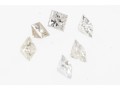 Loose Stones: 6 Princess Cut Diamonds, 0.68 TCW