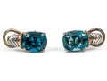 Sterling And 18K London Blue Effy Earrings