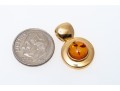 14k Yellow Gold Contemporary Round Amber Pendant