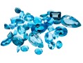 Loose Stones: 38 Topaz Stones, Shades Of Blue, 67.3 TCW