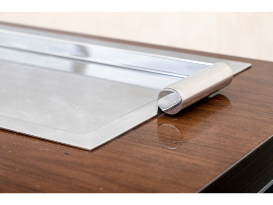 Ralph Lauren Rosewood And Stainless Steel 'Duke' Bar, For Restoration