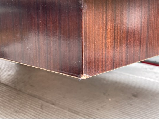Ralph Lauren Rosewood And Stainless Steel 'Duke' Bar, For Restoration