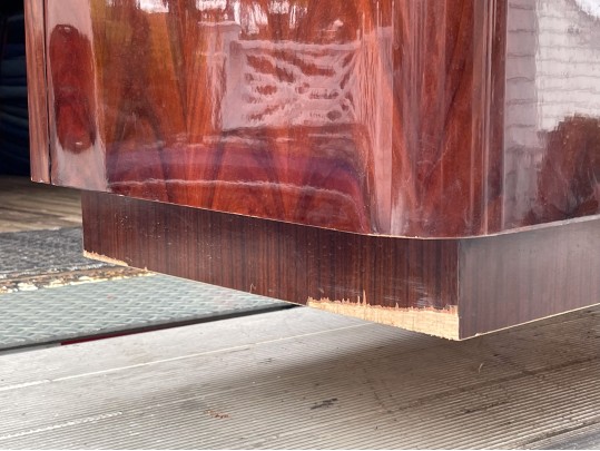 Ralph Lauren Rosewood And Stainless Steel 'Duke' Bar, For Restoration