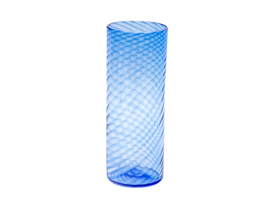 Contemporary Blue Art Glass Vase