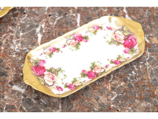 Elegant Golden Rose Royal Chelsea English Bone China Tea Service