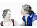 Two Antique Continental Porcelain Figural Groups