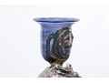 Silver Finished Glass Candlesticks