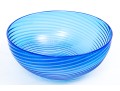 Blue Swirled Glass Bowl
