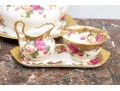 Elegant Golden Rose Royal Chelsea English Bone China Tea Service