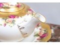 Elegant Golden Rose Royal Chelsea English Bone China Tea Service