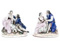 Two Antique Continental Porcelain Figural Groups
