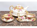 Elegant Golden Rose Royal Chelsea English Bone China Tea Service