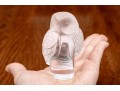 French, Lalique Crystal Owl 