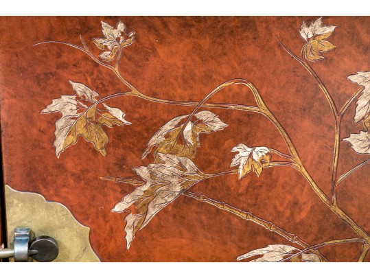 Vintage Chinese Carved And Gilt Finished Chest