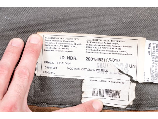 Vintage Leather Upholstered Club Chair With Ottoman 