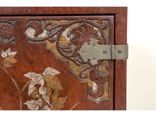 Vintage Chinese Carved And Gilt Finished Chest