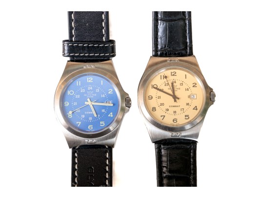 Glycine Combat Watches In Blue And Yellow
