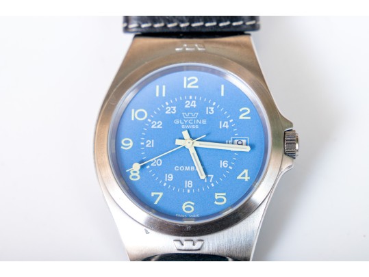 Glycine Combat Watches In Blue And Yellow