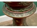 Excellent Red And Green Ceramic Pedestal Jardiniere