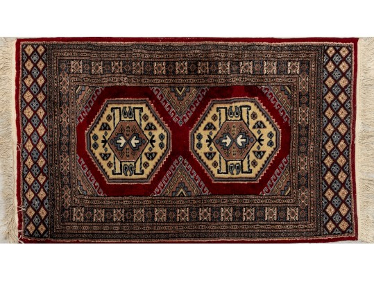 Persion Kafkazi Style Wool Scatter Rug (4'5' X 2'8')