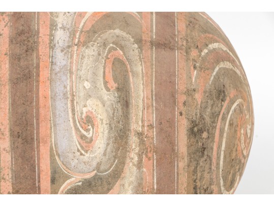 Chinese Painted Pottery Cocoon Vase, Probably Han Dynasty