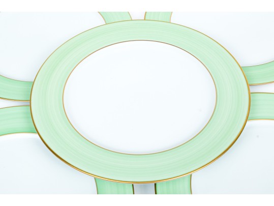 Set Of 10 Limoges Hand Painted Porcelain Chargers By Marie Daage