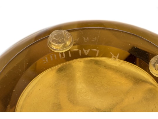 Rene Lalique Tourbillons Yellow Glass Vase