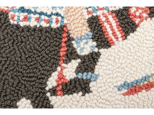 Hand Hooked 'George Washington On A Horse' Mat