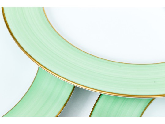 Set Of 10 Limoges Hand Painted Porcelain Chargers By Marie Daage