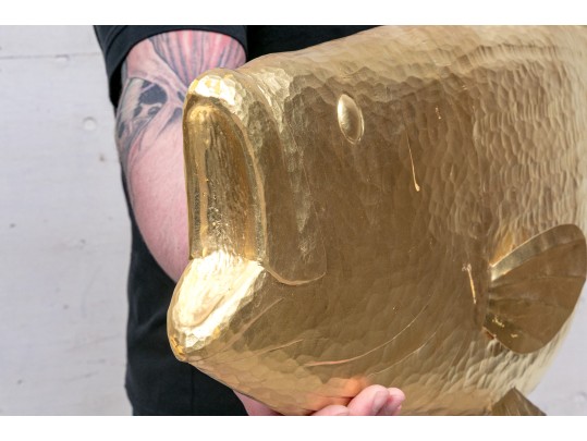 T.J. McDermott (Am., 20th-21st C) Weather Vane With A Golden Fish Top