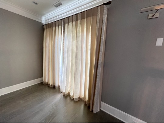 Elegant Pair Of Window Draperies, With Decorative Trims