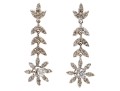 Stunning 14K White Gold Diamond Drop Earrings