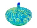 Melon Shaped Art Glass Vase, Signed