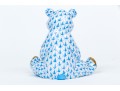 Herend Blue Fishnet Pattern Panda Figure 