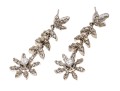 Stunning 14K White Gold Diamond Drop Earrings