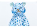 Herend Blue Fishnet Pattern Panda Figure 