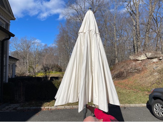 Pair Of Outdoor Umbrellas