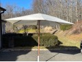 Tucci Faux Bois Finished Metallic Outdoor Umbrella